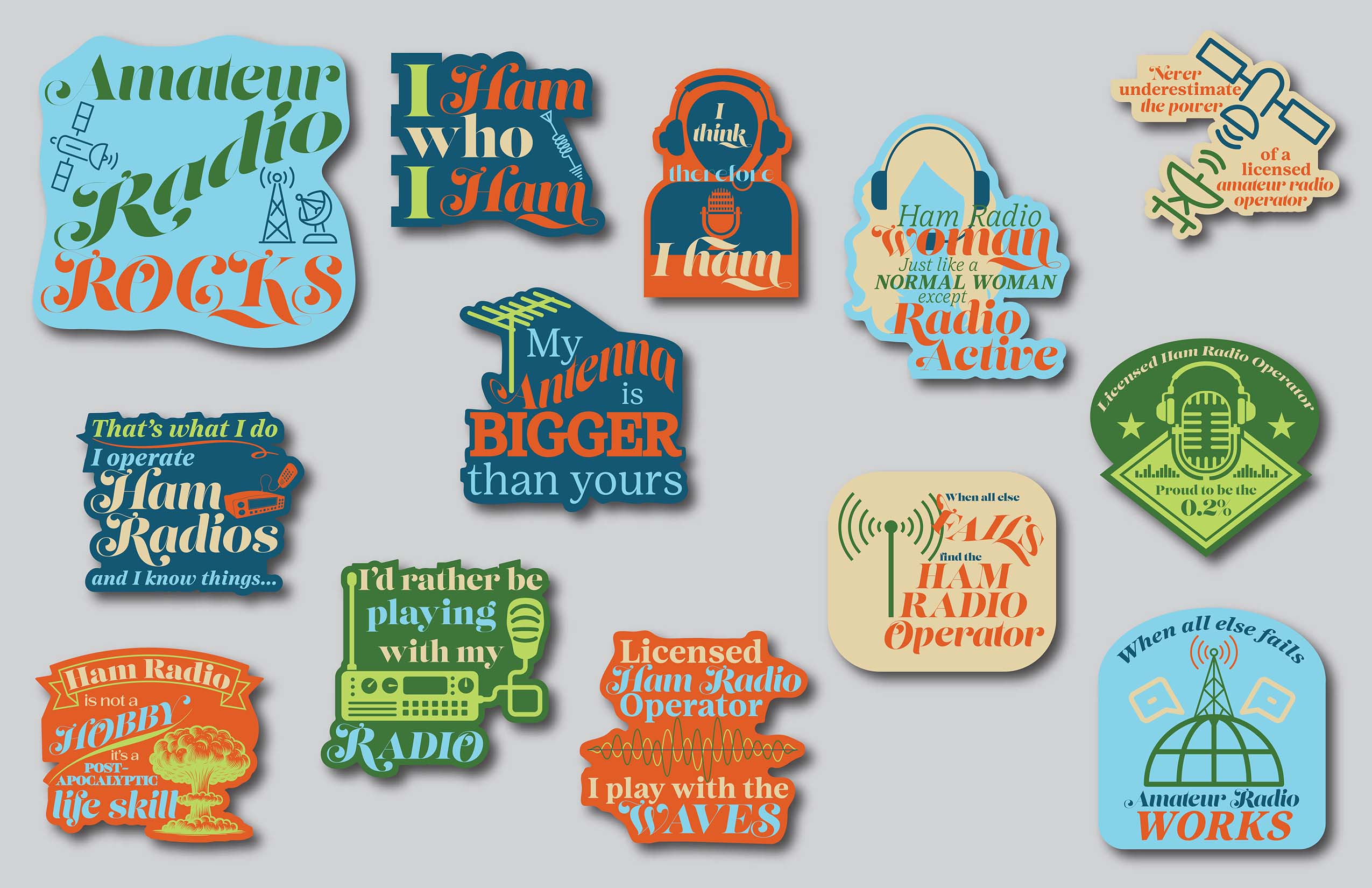 A series of stickers